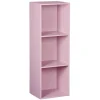 Best Structure Box Cube 3 cases 35,2x30x103,2cm bois rose Rangement