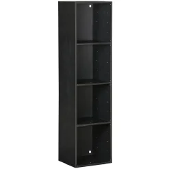 Structure Box Cube 4 cases 35,2x30x137,2cm bois noir Rangement