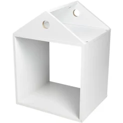 Sale Structure maison enfant Box Cube bois blanc Rangement