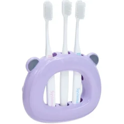 Support 3 brosses à dents enfant violet^Gifi Hot