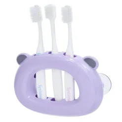Support 3 brosses à dents enfant violet^Gifi Hot