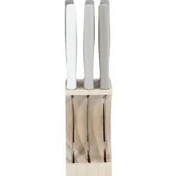 Gifi Préparation Culinaire^Support bois et 6 couteaux de cuisine