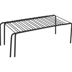 Gifi Rangement De Cuisine^Support extensible en métal noir - L.43/69xl.20xH.14,5cm