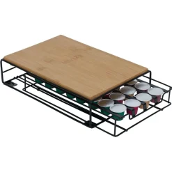 Gifi Rangement De Cuisine^Support machine à café avec tiroir à capsules 21x31xH7,5cm