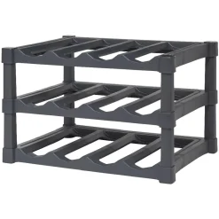Gifi Rangement De Cuisine^Support pour 12 bouteilles en plastique noir