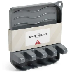 Gifi Rangement De Cuisine^Support repose-cuillères plastique gris