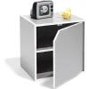 Table de chevet Kobe gris clair 1 porte Rangement