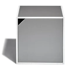 Table de chevet Kobe gris clair 1 porte Rangement
