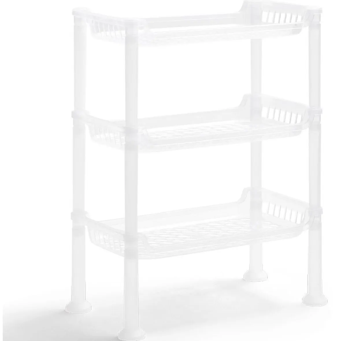 Gifi Rangement De Cuisine^Étagère à poser 3 niveaux plastique transparent 32,5x18xH.33,5cm