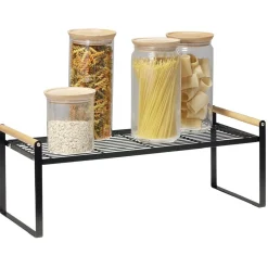 Gifi Rangement De Cuisine^Étagère à poser métal et bois 53x21xH19,5cm