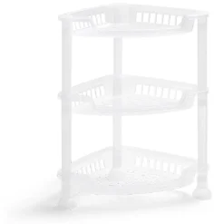 Gifi Rangement De Cuisine^Étagère d'angle à poser 3 niveaux plastique transparent 28x20xH.33,5cm