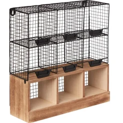 Gifi Rangement De Cuisine^Étagère de cuisine 6 casiers pour épices noir naturel