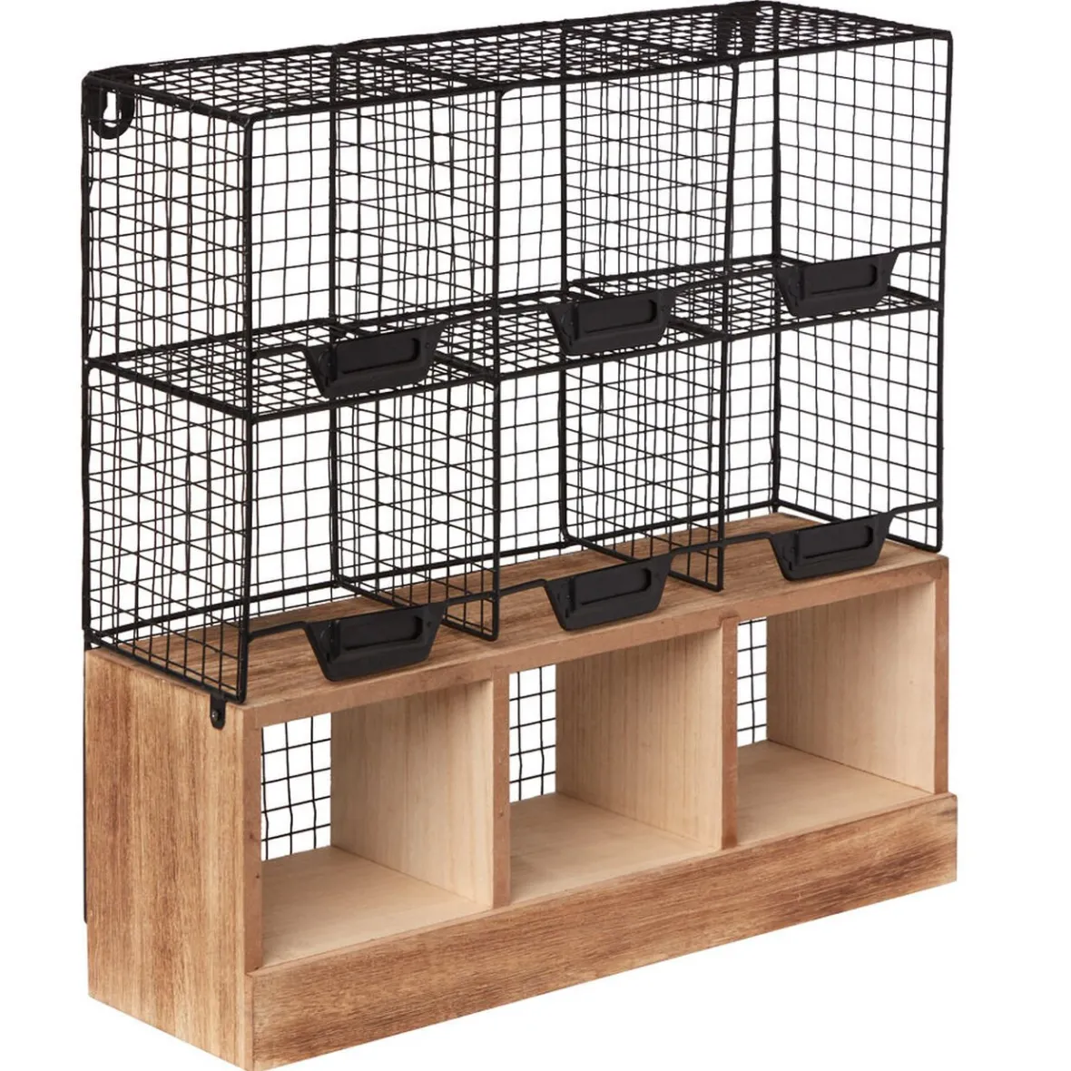Gifi Rangement De Cuisine^Étagère de cuisine 6 casiers pour épices noir naturel