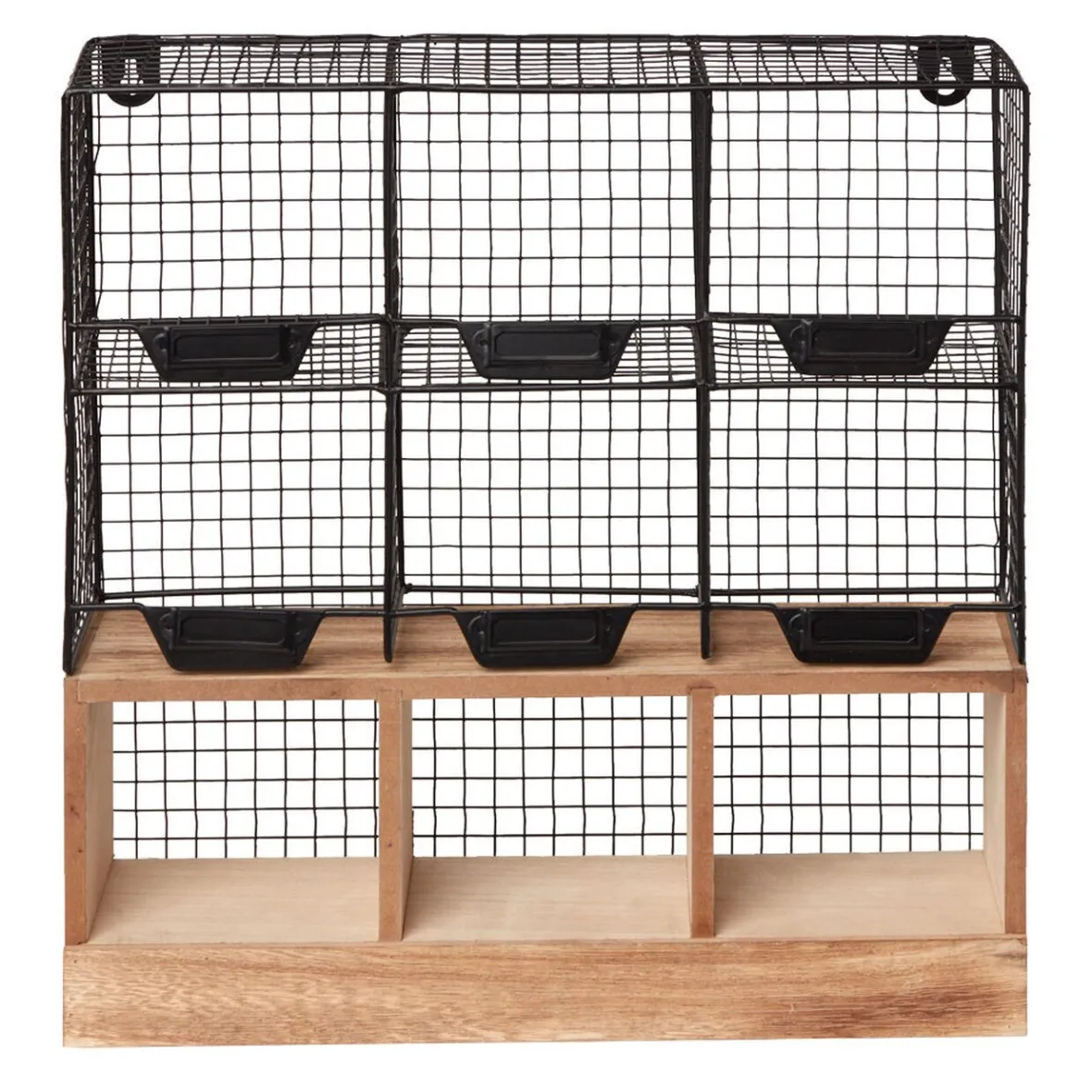Gifi Rangement De Cuisine^Étagère de cuisine 6 casiers pour épices noir naturel
