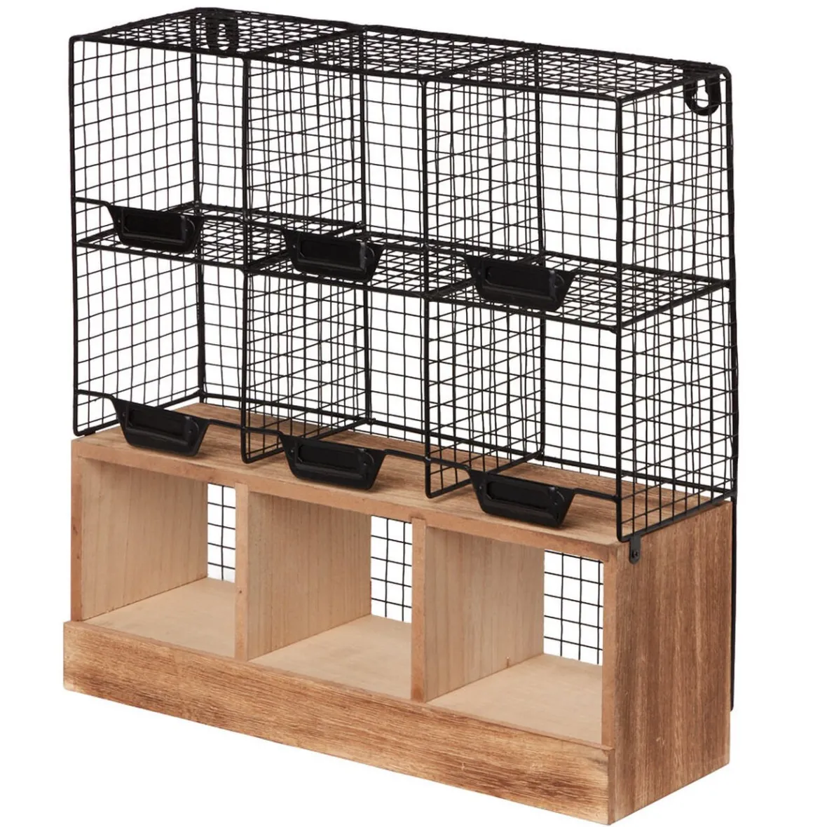 Gifi Rangement De Cuisine^Étagère de cuisine 6 casiers pour épices noir naturel
