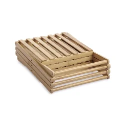 Étagère pliable en bambou 4 niveaux H91cm^Gifi