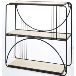 New Étagère pliante métal et bois 36x12,5xH36cm Rangement