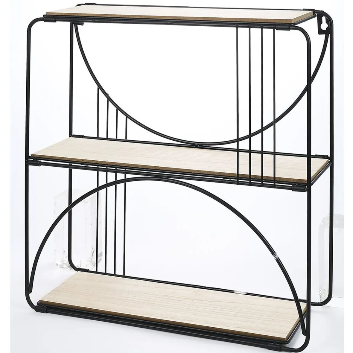 New Étagère pliante métal et bois 36x12,5xH36cm Rangement