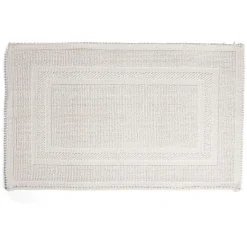 Tapis de bain 100% coton blanc uni 70x50cm^Gifi Clearance