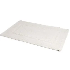 Tapis de bain 100% coton blanc uni 70x50cm^Gifi Clearance