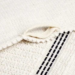Tapis de bain 100% coton blanc et noir 70x50cm^Gifi New