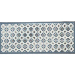 Tapis de cuisine à motif graphique bleu marron 120x50 cm Nettoyage Et Entretien