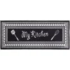 Tapis de cuisine My Kitchen noir et blanc 50x120cm Nettoyage Et Entretien