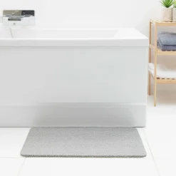 Tapis de douche anti-dérapant 60x40cm gris^Gifi New