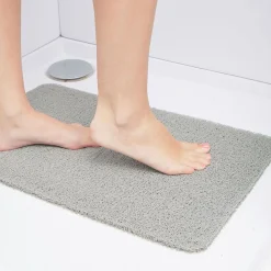Tapis de douche anti-dérapant 60x40cm gris^Gifi New