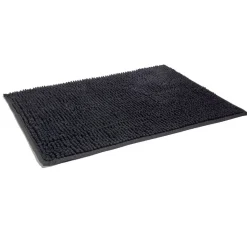 Tapis de salle de bain chenille noir 45x65cm^Gifi Best