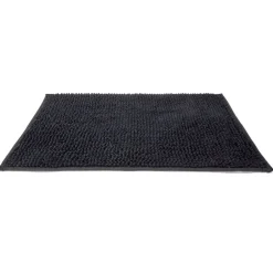 Tapis de salle de bain chenille noir 45x65cm^Gifi Best