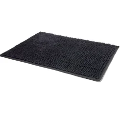 Tapis de salle de bain chenille noir 45x65cm^Gifi Best