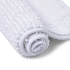 Tapis de salle de bain chenille blanc 45x65cm^Gifi Best