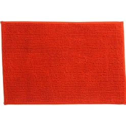 Tapis de salle de bain chenille rouge^Gifi Sale