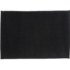 Tapis de salle de bain chenille noir petit modèle^Gifi Hot