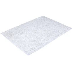 Tapis de salle de bain chenille blanc petit modèle^Gifi Clearance
