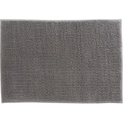 Tapis de salle de bain chenille gris 45x65cm^Gifi Clearance