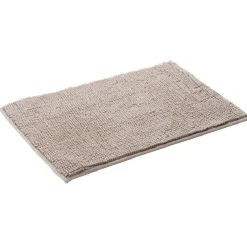 Tapis de salle de bain chenille taupe 45x65cm^Gifi