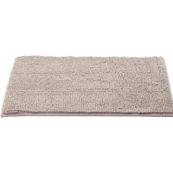 Tapis de salle de bain chenille taupe 45x65cm^Gifi