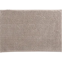 Tapis de salle de bain chenille taupe 45x65cm^Gifi