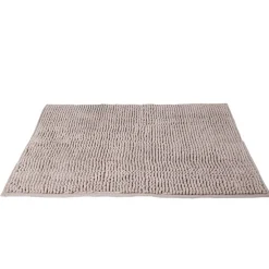 Tapis de salle de bain chenille taupe grand modèle^Gifi Clearance