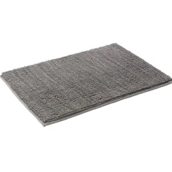 Tapis de salle de bain chenille gris grand modèle^Gifi