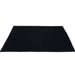 Tapis de salle de bain chenille noir 80x50cm^Gifi Best
