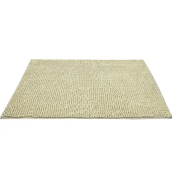 Tapis de salle de bain chenille beige 80x50cm^Gifi Clearance
