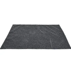 Tapis de salle de bain chenille gris 80x50 cm^Gifi Sale