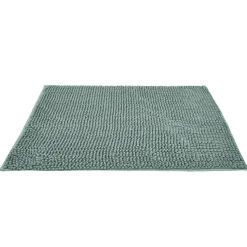 Tapis de salle de bain chenille vert 80x50 cm^Gifi New