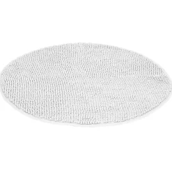 Tapis de salle de bain chenille rond blanc Ø70 cm^Gifi Hot