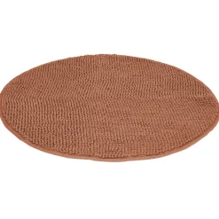 Tapis de salle de bain chenille rond marron Ø70 cm^Gifi Hot