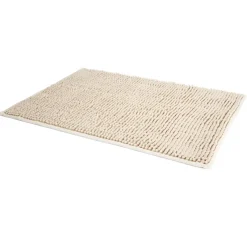 Tapis de salle de bain chenille taupe 65x45 cm^Gifi Clearance
