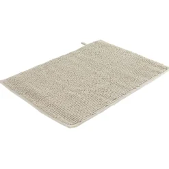 Tapis de salle de bain chenille taupe 65x45 cm^Gifi Clearance